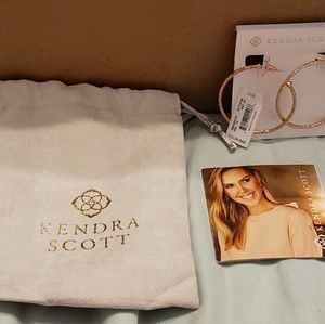Kendra Scott Duality rose gold hoop earrings
